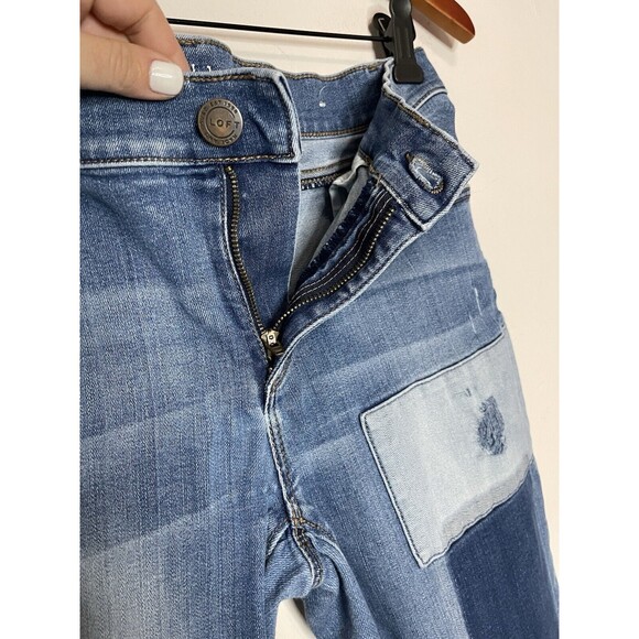 Loft Womens 6 Modern Skinny Ankle Stretch Patchwork Jeans Pants - Picture 6 of 11